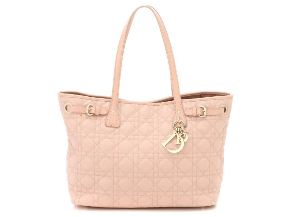 Christian Dior Panarea Tote Bag Canvas Pink
